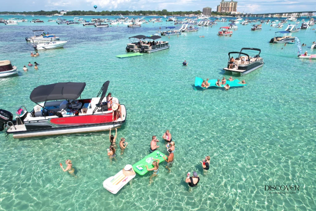 Aerial view of Crab Island