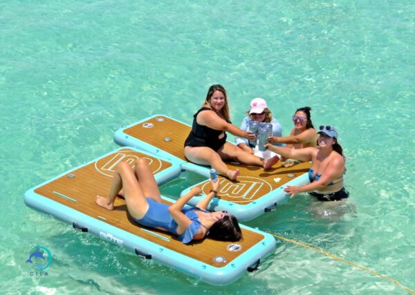 BOTE floats at Crab Island Destin Florida with Crab Island Luxury Adventures